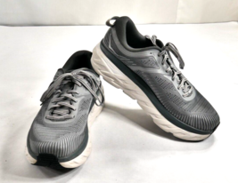 Hoka One One Bondi 7 X-Wide Wild Dove Dark Shadow Gray Running Shoes Mens 10 4E - £62.90 GBP