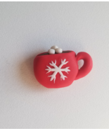 Handmade Clay Snowflake Hot Cocoa Mug Magnet - $110.07 MXN