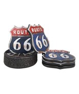 Vintage Classic Road Trip Iconic Route 66 Highway Sign Truck Tire Coaste... - $36.91 CAD