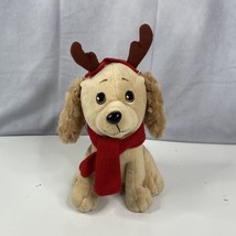 Christmas Animated Gemma Dog Puppy Plush Toy Antlers Scarf Jingle Bells WORKS! - £15.78 GBP