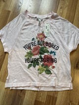 Bethany Mota Tshirt Size XS “You’re not bored, you’re boring” - $184.28 MXN