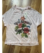 Bethany Mota Tshirt Size XS “You’re not bored, you’re boring” - $183.38 MXN