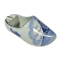 Vintage Delft Holland Porcelain Dutch Clog Shoe 5.5&quot; Ashtray Hand Painte... - £14.68 GBP