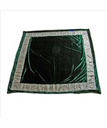 Dark Green Velour Table Topper w/Rhinestone Band 54&quot; Square SALE  Make a... - $20.84 CAD