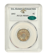 1893 5c PCGS/CAC MS66+ ex: D.L. Hansen - £3,056.12 GBP