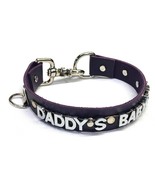 Purple leather choker restraint choose color/word/and size - $39.99