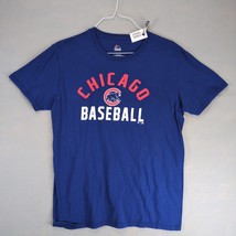 Chicago Cubs Baseball Men&#39;s L Graphic T-Shirt Majestic Blue Short Slv Be... - $20.00
