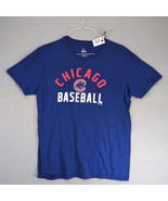 Chicago Cubs Baseball Men&#39;s L Graphic T-Shirt Majestic Blue Short Slv Be... - $367.50 MXN