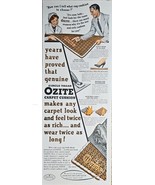1950 OZITE - CIRCLE THREAD CARPET CUSHION - Genuine - Vintage 50&#39;s Print... - $11.23