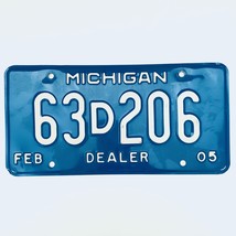 2005 United States Michigan Base Dealer License Plate 63D206 - £13.23 GBP