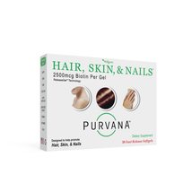 Wellgenix Purvana Hair, Skin, and Nails Vitamin - 2500mcg Biotin, Folic ... - $16.91