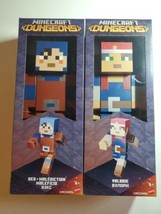 New Mojang Minecraft Dungeons Hex + Valorie 8.5” Tall Large Scale Figure Bundle - £30.89 GBP