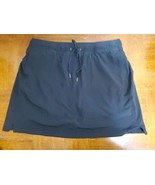 Green Tea Black Skort Shorts Skirt Tie Waist Stretch Athletic Athleisure... - €8,15 EUR