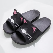 Ers beach slide sandals cartoon cats flip flops soft sole comfortable men couple ladies thumb200