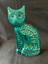 Bitossi Poterie Chat Flavia Montelupo Rimini Vert Italie Mi Siècle - $175.48