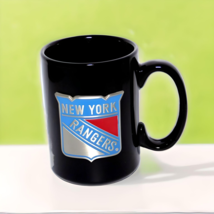 New York Rangers 11oz. Ceramic Coffee Mug Pewter Emblem logo - £13.24 GBP