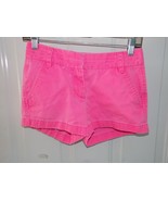 J.CREW Flat Front CHINOS Broken-in Shorts Hot Pink SIZE 00 WOMEN&#39;S EUC - $19.95