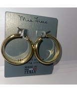 Mia Fiore 18KT GOLD PLATED STERLING SILVER Hoop Earrings 1.5" X 0.25"NEW - €75,69 EUR Mia Fiore 18KT GOLD PLATED STERLING SILVER Hoop Earrings 1.5" X 0.25"NEW - €75,69 EUR