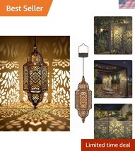 Moroccan Style Outdoor Solar Lanterns - 2 Pack Decorative &amp; Waterproof L... - $85.37
