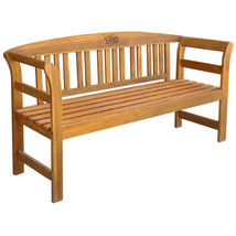 Outdoor Garden Patio Balcony Wooden Solid Acacia Wood Bench Chair Seat Benches  - £132.85 GBP+