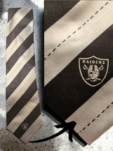 Tie Vtg Raiders Colony Sportswear Silver And Black Stiriped Oakland Las ... - £17.67 GBP