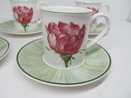 Villeroy And Boch Flora &quot;Wild Rose&quot; Set Of 4  Breakfast Cups With Saucer... - £142.06 GBP