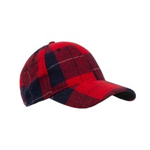 Time And Tru Women&#39;s Tartan Plaid Baseball Cap Red Navy Color NEW - £8.09 GBP