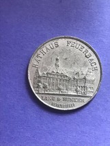GEWERBE INDUSTRY AUSTELLUNG FEUERBACH 1912 RATHAUS GERMANY EXPO MEDAL ST... - £63.38 GBP