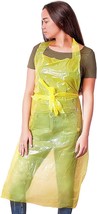 500 Pack Yellow Disposable Plastic Aprons 28 x 46&quot; Waterproof PE 1.0 mil - £92.47 GBP