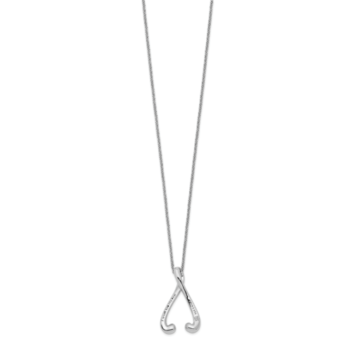 Sentimental Expressions Silver  Polished I Wish You the Best 18in Necklace QSX26 Item image 6