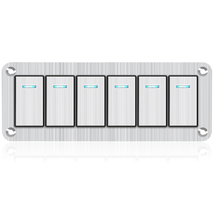 Waterproof Toggle Switch Panel 6 Gang Aluminum Rocker Switch Panel 12V/2... - $668.39 MXN