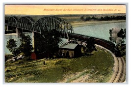 Mississippi River Bridge Bismarck North Dakota ND UNP DB Postcard S12 - £3.09 GBP