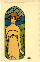 Carte POSTALE-QUALITY Repro. Of Raphael Kirchner&#39;s Stained Class Series #2 BK38 - £5.44 GBP