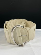 Womens Beige braided Leather Belt SKU 7567 Size 85 - $12.19