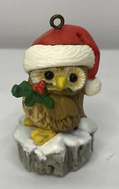 Hallmark Keepsake Ornament Christmas Owl with Holly 1990 - £7.94 GBP
