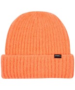 Oneill O'Neill Fold Over Beanie Skull Cap Soft Womens Tango Bright Neon Orange - $23.75