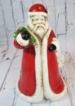 Claire Burke Ceramic Santa Claus with Toy Bag 8 in Potpourri Holder 1991 Vintage - £12.60 GBP