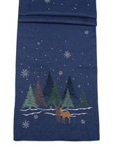 Magical Woodland Christmas Embroidered Table Runner - 14&quot; x 75&quot; - $59.60