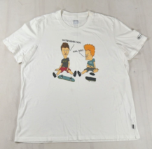 adidas Skateboarding x MTV Bevis and Butthead White T-Shirt Mens XL - $50.99