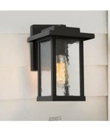 Craftsman 11 in. H 1-Light Textured Black Outdoor Wall Lantern Sconce wi... - $1,045.43 MXN