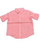 Janie and Jack Roll-Cuff Shirt Light Tangerine Size 18-24 months New wit... - $17.82