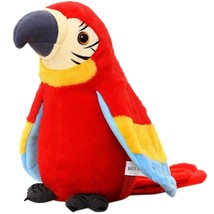 Talking Macaw Parrot Repeat What You Say Stuffed Animal Plush Toy Electronic Rec - £22.36 GBP