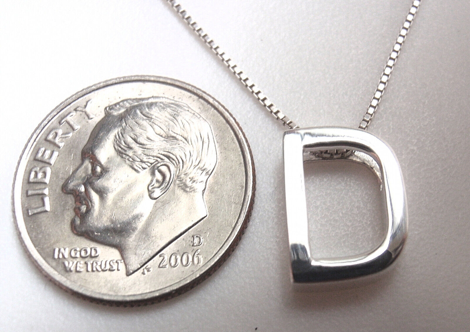 Letter D 925 Sterling Silver Necklace   Simple Powerful and Beautiful    small