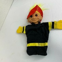 Russ Berrie Troll Fireman Hand Puppet Toy 9.5&quot; Tall - $10.89