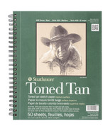 Strathmore Toned Sketch Spiral Paper Pad 9&quot;X12&quot; Tan 50 Sheets - $20.48