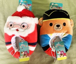 2~Youth Squishmallows Plush Slippers Santa, Dog &quot;2 sz&#39;s&quot; : 11/12 &amp; 13/1  NWT&#39;s! - £12.67 GBP