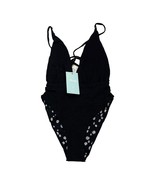 Maaji Womens S One Piece V Plunge Swimsuit Floral Daisy Black Convertibl... - $44.63