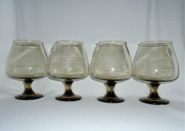 Libbey Tawny Accent Vintage Brandy Glasses Set of Four Barware 1970s - $29.70