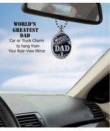 Worlds Greatest DAD Auto Car Truck Charm Hang from Rear View Mirror FATH... - £15.70 GBP