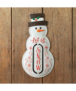 Snowman Let It Snow metal Sign - SALE - $38.12 CAD